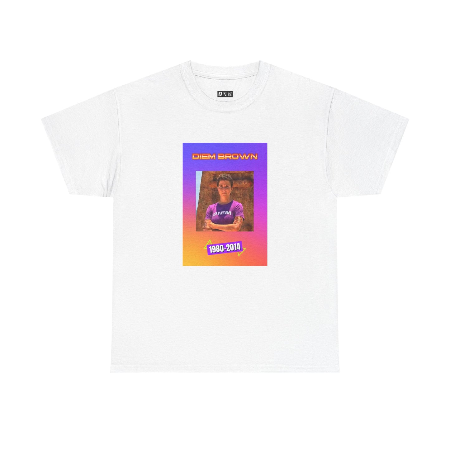 Diem Brown unisex heavyweight tee shirt honoring “The Challenge” vet who lost her battle with cancer in 2014. This meaningful design celebrates strength, courage, and her unforgettable legacy.