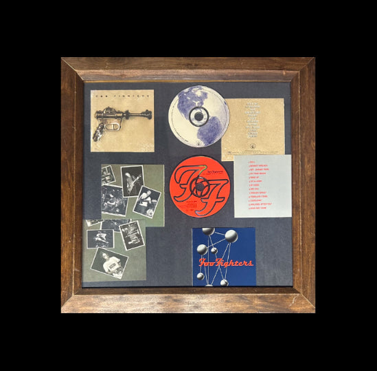 FRAMED GLASS FOO FIGHTERS WALL ARTWORK