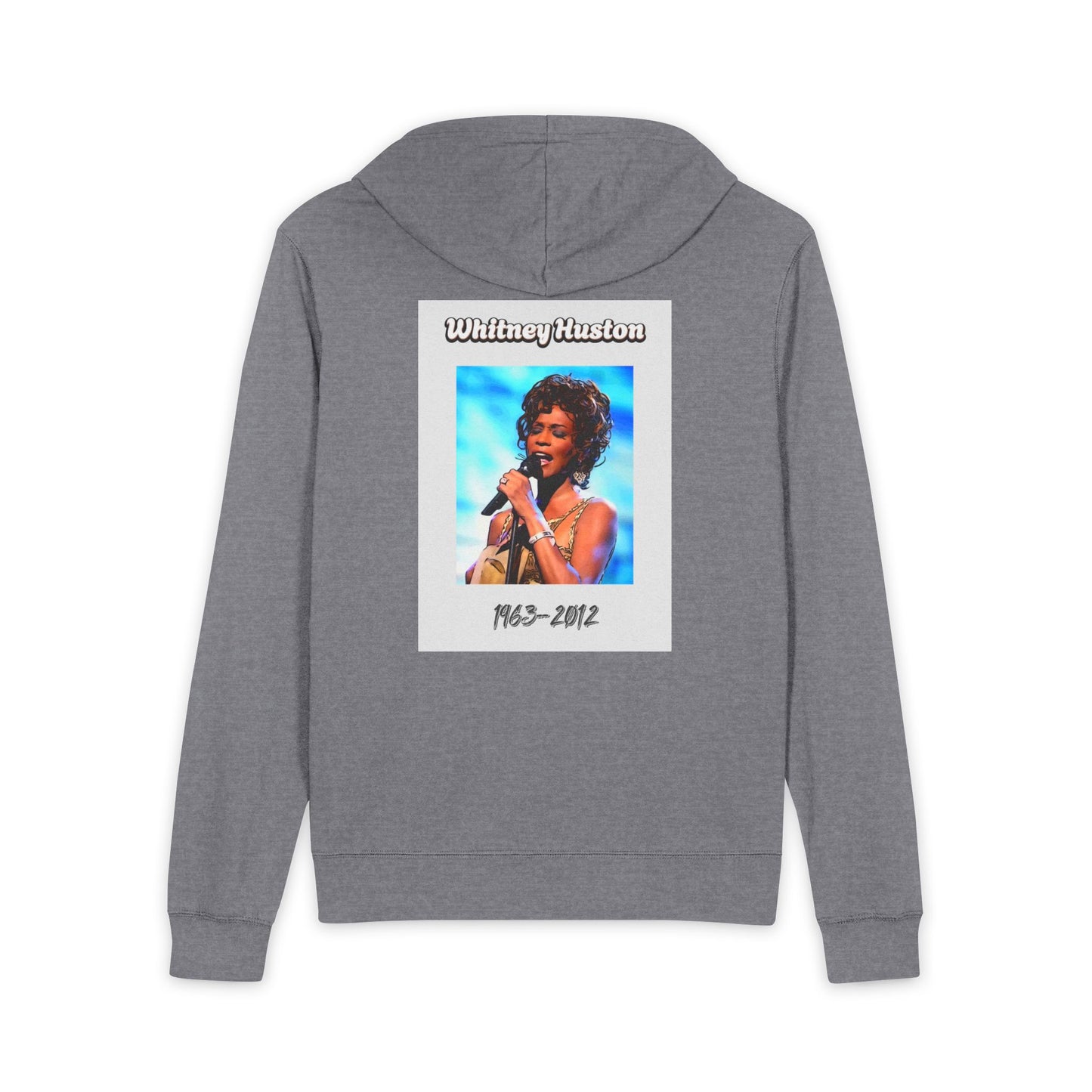 WHITNEY HUSTON UNISEX FULL ZIP UP HOODIE