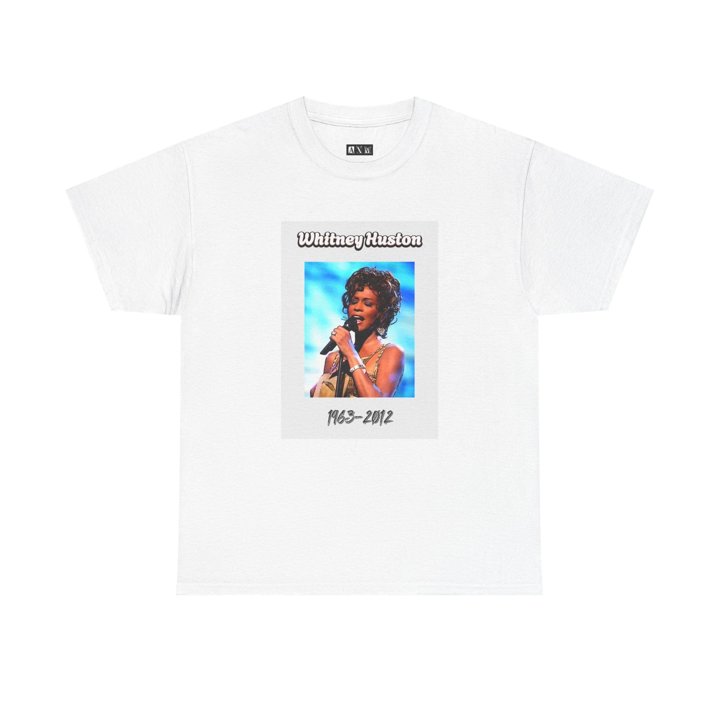 Whitney Houston unisex heavyweight tee shirt. A powerful reminder of her timeless legacy and unmatched talent. A must-have for true fans that honors the voice of a legend and the Queen of Pop and Soul.