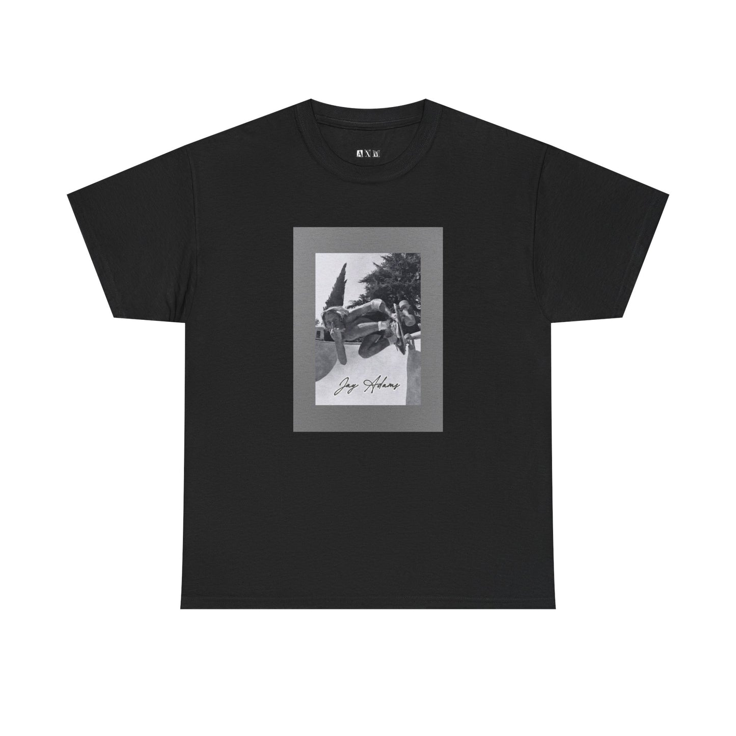 Jay Adams unisex heavyweight tee shirt. Wear a piece of skateboarding history featuring one of the Dogtown pioneers. Own a one of a kind tribute to one of the best skaters of our time.