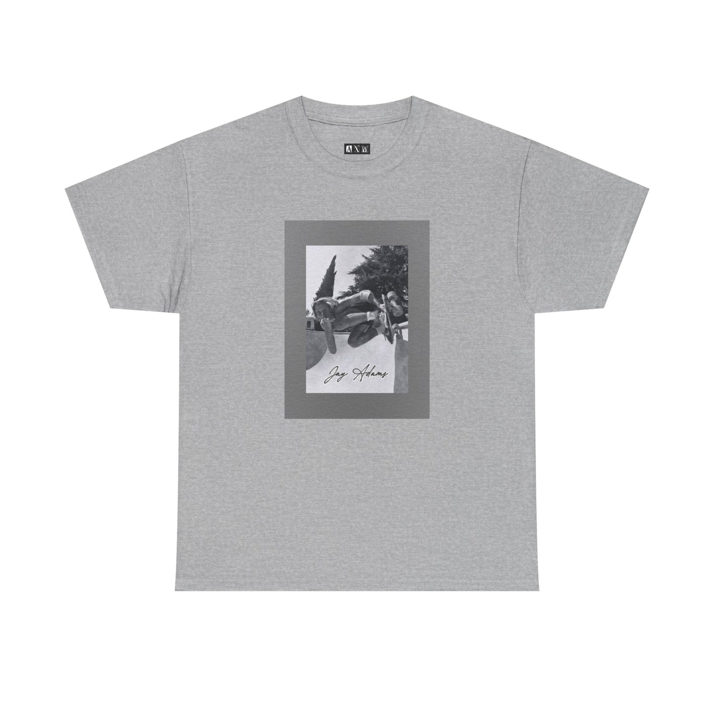 Jay Adams unisex heavyweight tee shirt. Wear a piece of skateboarding history featuring one of the Dogtown pioneers. Own a one of a kind tribute to one of the best skaters of our time.