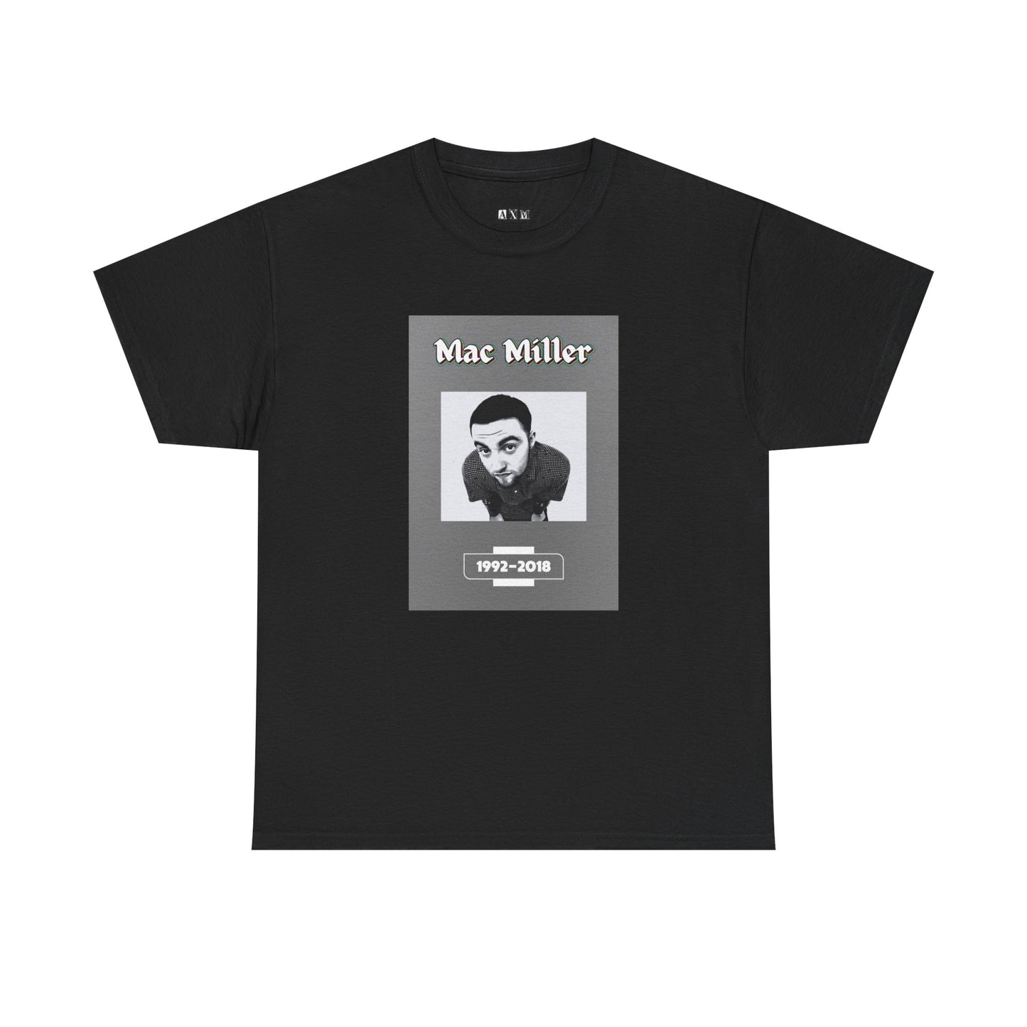 Mac Miller  unisex heavyweight tee shirt. This tribute design is a stark, powerful homage capturing the brilliance and brevity of a life that left echoes far beyond music.