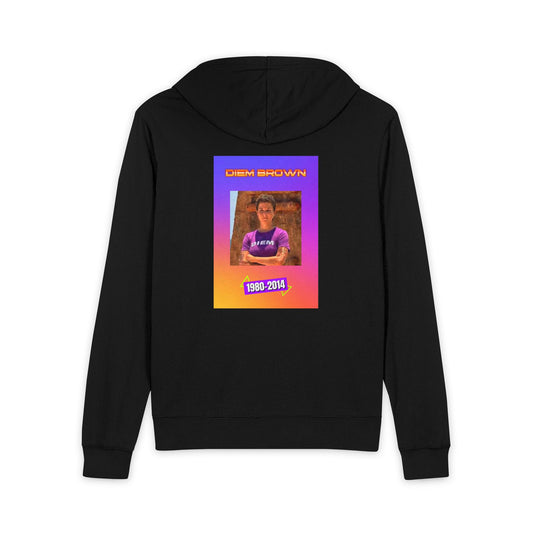 DIEM BROWN UNISEX FULL ZIP UP HOODIE