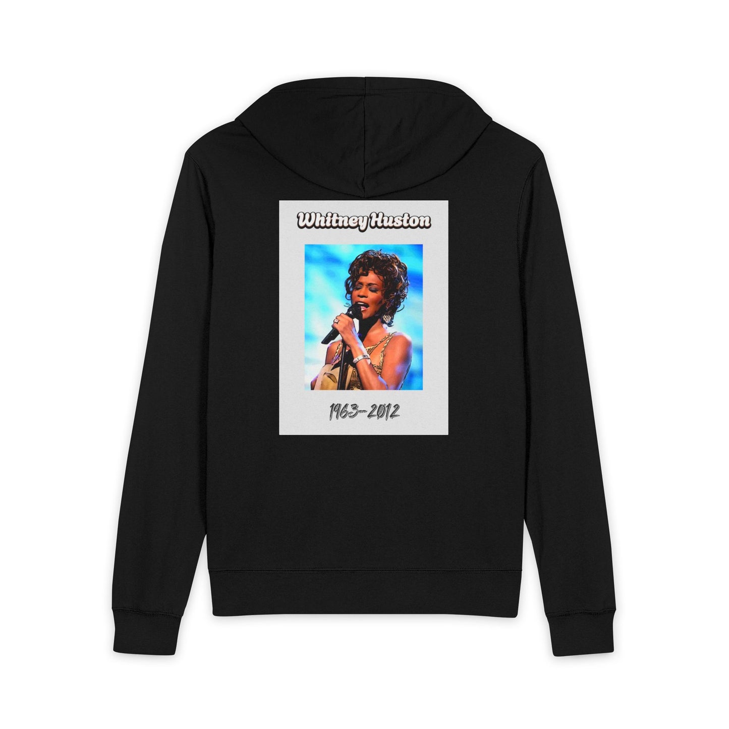WHITNEY HUSTON UNISEX FULL ZIP UP HOODIE