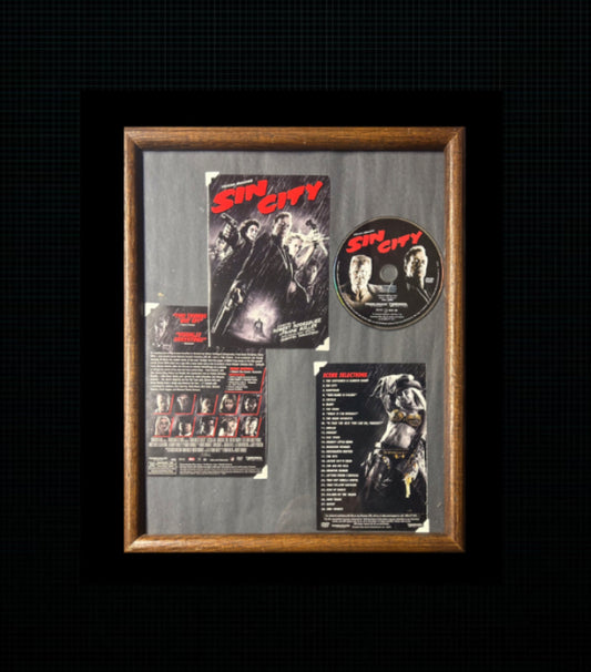 FRAMED GLASS SIN CITY ARTWORK