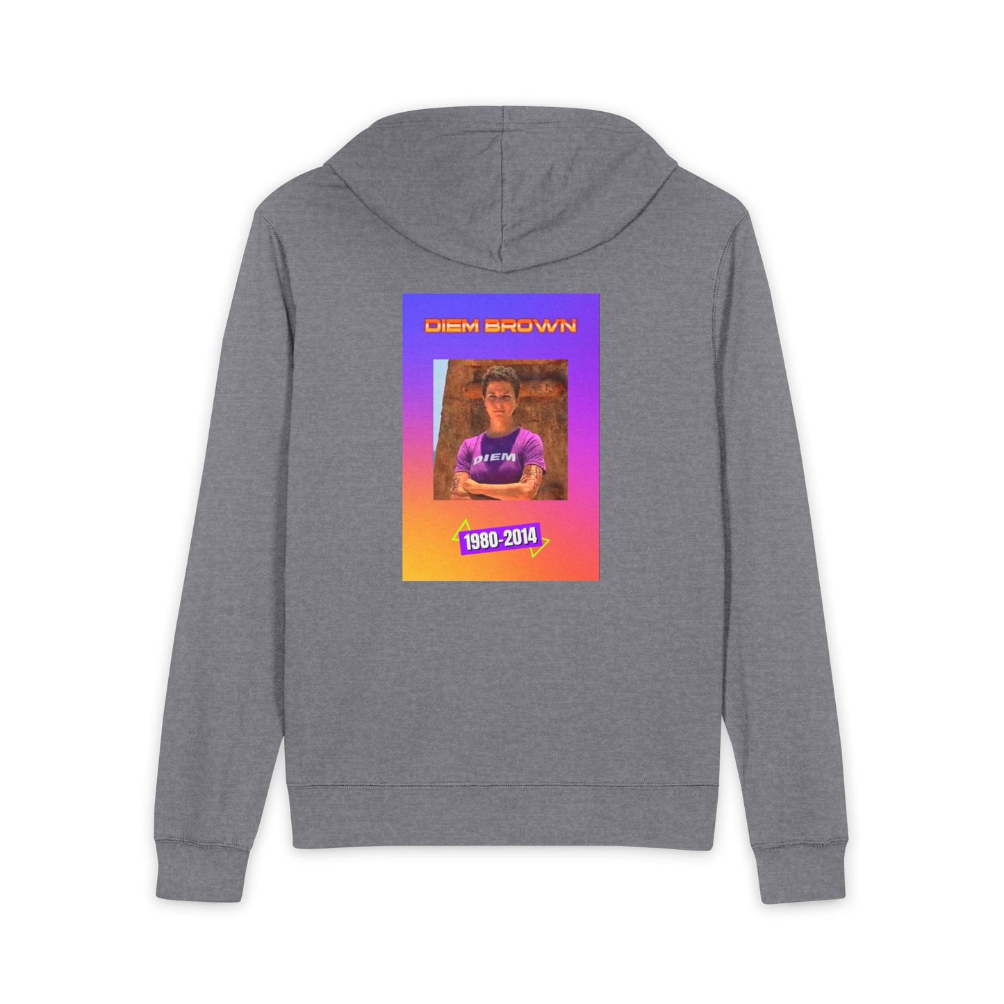 DIEM BROWN UNISEX FULL ZIP UP HOODIE